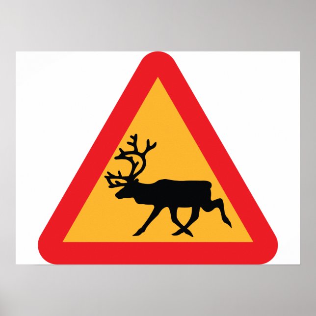 Varning Rener Svenskt trafiktecken Poster (Framsidan)