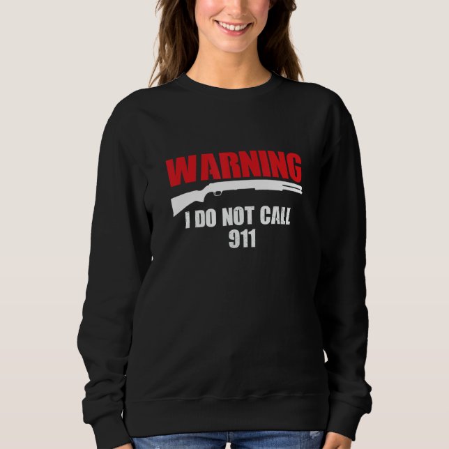 Varning! Ring inte upp 911:a ändring Gun-Höger T Shirt (Framsida)