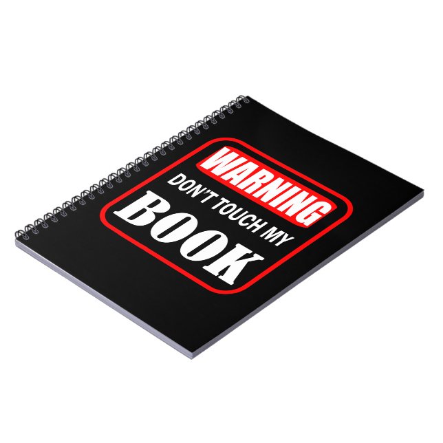 Varning rör inte min bok anteckningsbok (Vänstra Sidan)