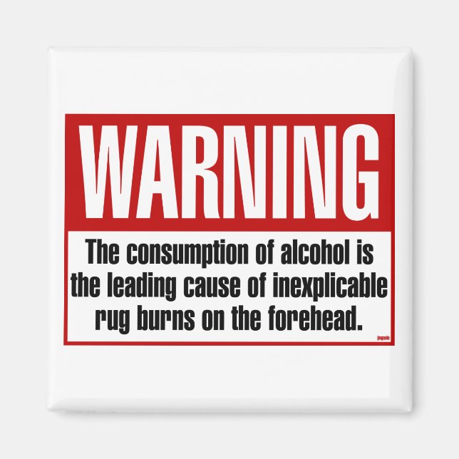 VARNING: Rugburns Magnet (Framsidan)