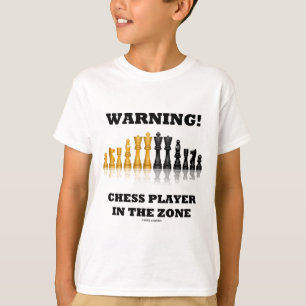 Varning! Schackspelare i det zont T-shirt