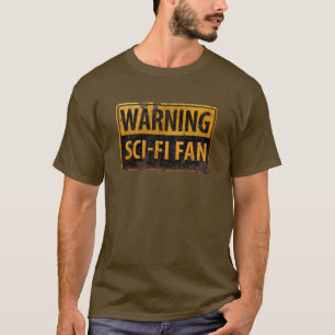 VARNING SCI-FI FLÄKT - Varningsskylt för Metall-ri T Shirt