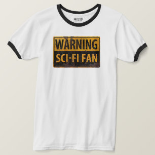 VARNING SCI-FI FLÄKT - Varningsskylt för Metall-ri T Shirt