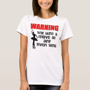 Varning - ska byst en flyttning t-shirt