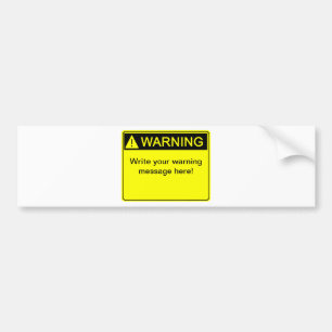 Varning! - Skapa din beställnings- Bildekal