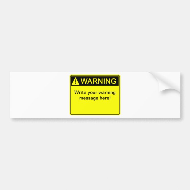 Varning! - Skapa din beställnings- Bildekal (Framsidan)