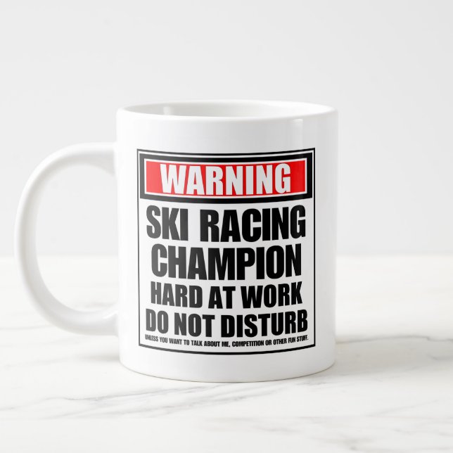 Varning Ski Tävla Champion hard in Work Jumbo Mugg (Vänster)