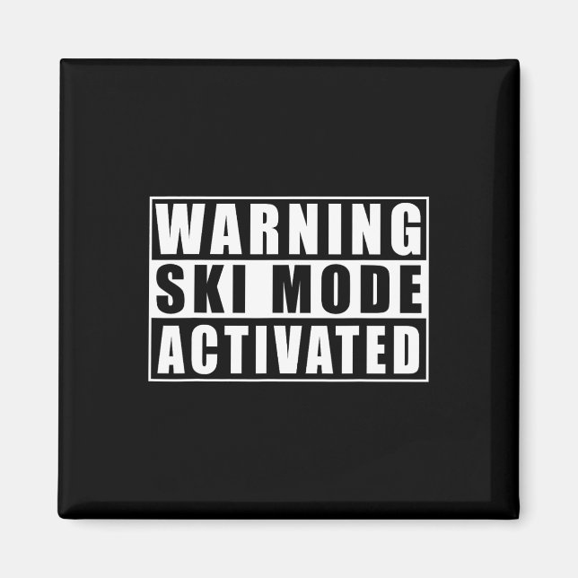 Varning Skidlsläge Aktiverat  Magnet (Framsidan)