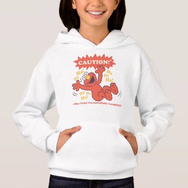 Varning Skrattande Elmo Framför T Shirt (Framsida)