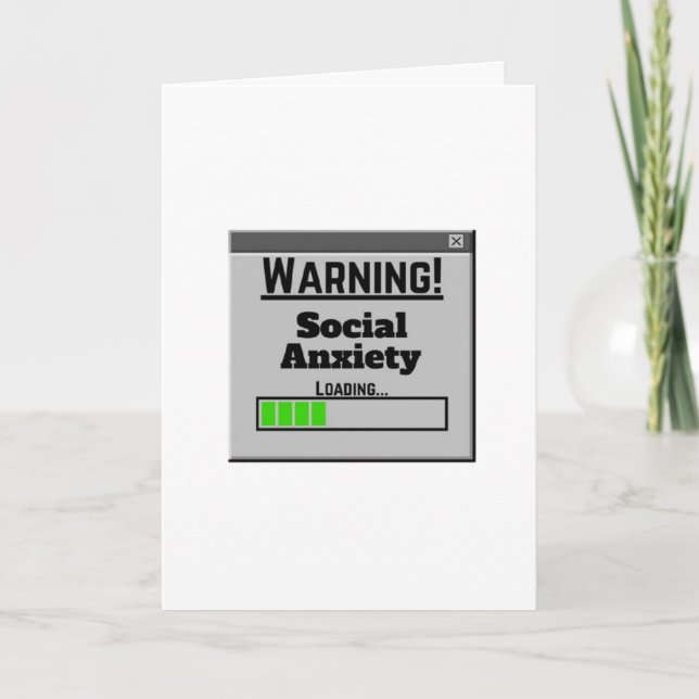 Varning Social ångest Laddar flik  Kort (Framsida)