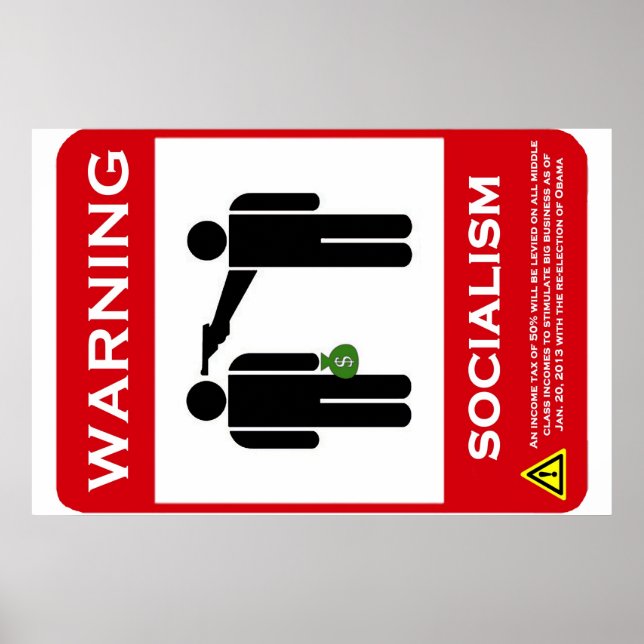Varning: Socialismen Poster (Framsidan)