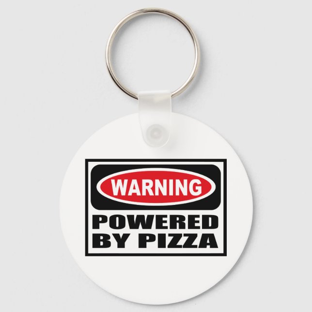Varning som aktiverats av PIZZA-Nyckelringen Nyckelring (Framsida)
