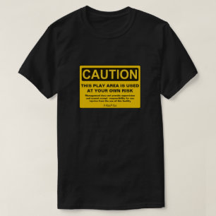 Varning: Spela upp område - En MisterP-skiva T Shirt