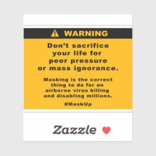 Varning Sprid inte ditt liv för peer.. Klistermärken