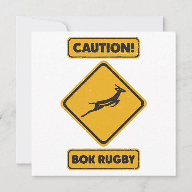 Varning - SpringBoks Korsar Inbjudningar (Framsida)