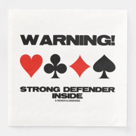 Varning! Stark försvarare inom fyra kort-Kostym Pappersservett
