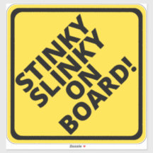 Varning Stinky Slinky Ombord! Svart slang