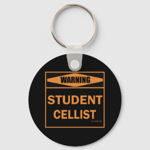 Varning! Student Cellist! Nyckelring