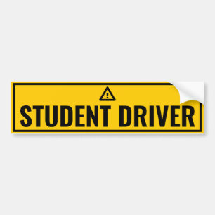 Varning Student-drivrutin Bildekal