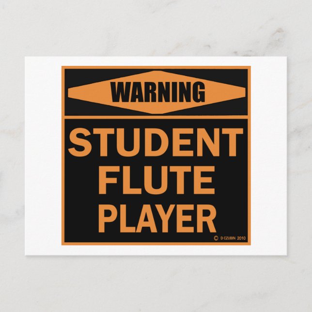 Varning Student Flash Player Vykort (Framsida)