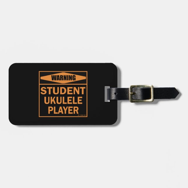 Varning! Student Ukulele Player! Bagagebricka (Horisontell Framsida)