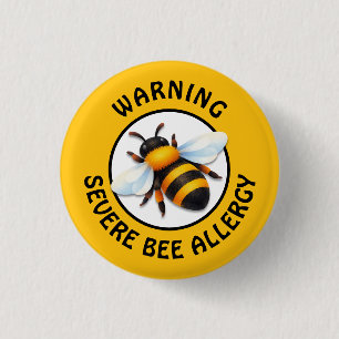 Varning Svår BEE-allergi larmknapp Knapp