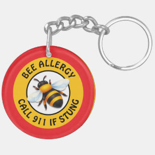 Varning Svår BEE-allergi Varningsknapp