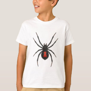 Varning: Svart Widow Spider T Shirt