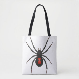 Varning: Svart Widow Spider Tygkasse