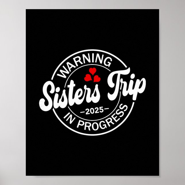 Varning Syskonresa 2025 Pågående Rolig Syster Poster (Framsidan)
