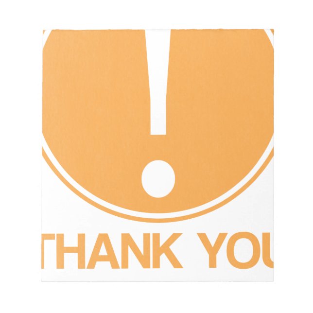 Varning, tack för er uppmärksamhet anteckningsblock (Framsida)