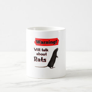 Varning talar om Råttor Kaffemugg