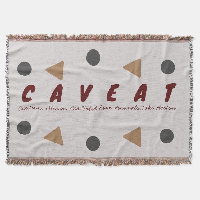 Varning Tänka, tack Filt (Framsidan)