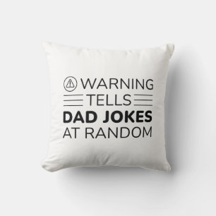 Varning Tells Pappa skämt i Random Kudde