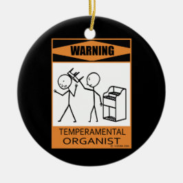 Varning! Temperamentsorganism Julgransprydnad Keramik