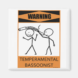 Varning Temperbasic Bassoonist Magnet