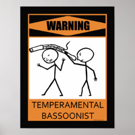 Varning Temperbasic Bassoonist Poster