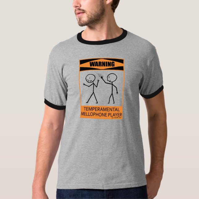 Varning Temperbasic Mellophone Player T Shirt (Framsida)