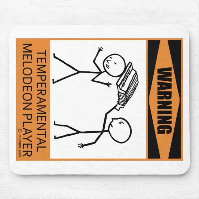 Varning Temperbasic Melodeon Player Musmatta (Framsidan)