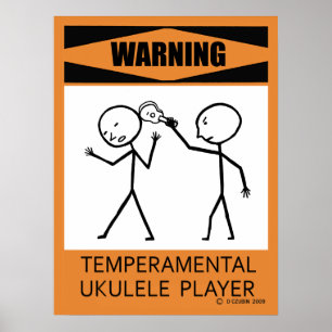Varning Temperbasic Ukulele Player Poster