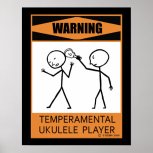 Varning Temperbasic Ukulele Player Poster