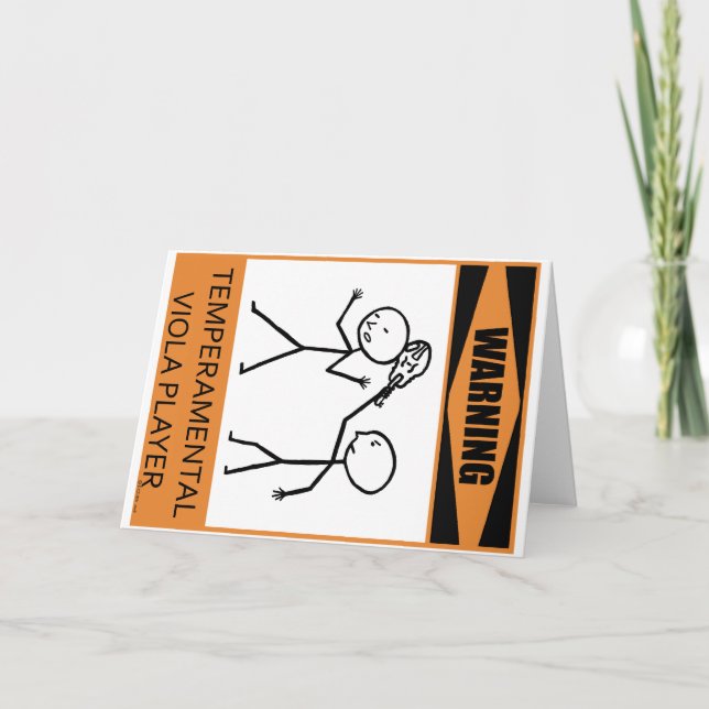 Varning Temperbasic Viola Player Kort (Framsida)