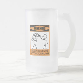 Varning - Temperfundamental Accordion Player Frostat Ölglas