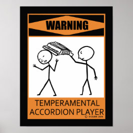 Varning - Temperfundamental Accordion Player Poster
