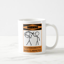Varning Temperfundamental Bass Clarinetist Coffee Kaffemugg