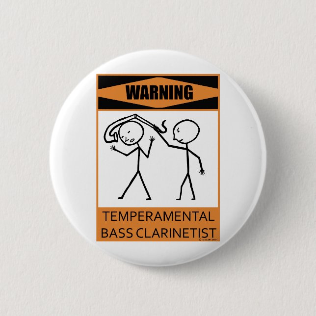 Varning Temperfundamental Bass Clarinetist Knapp (Framsida)
