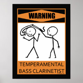 Varning Temperfundamental Bass Clarinetist Poster