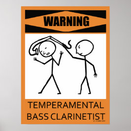 Varning Temperfundamental Bass Clarinetist Poster