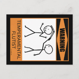 Varning! Temperfundamental Flutist Vykort