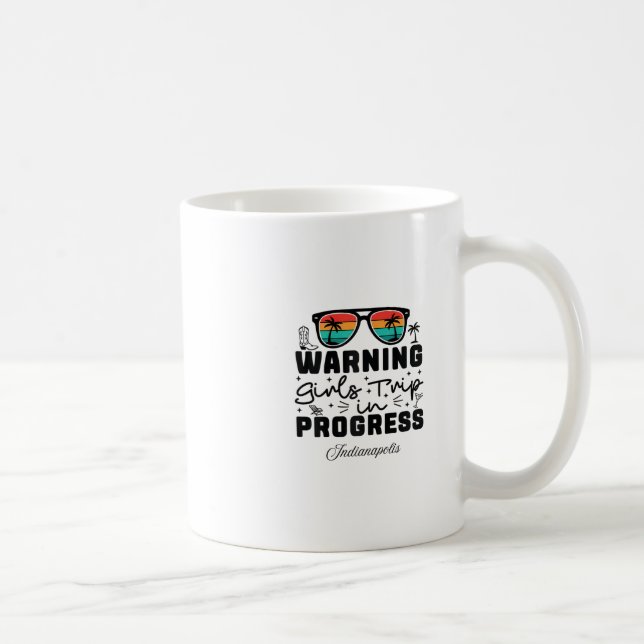 Varning Tjejresan pågår Semester Indianapolis Kaffemugg (Höger)